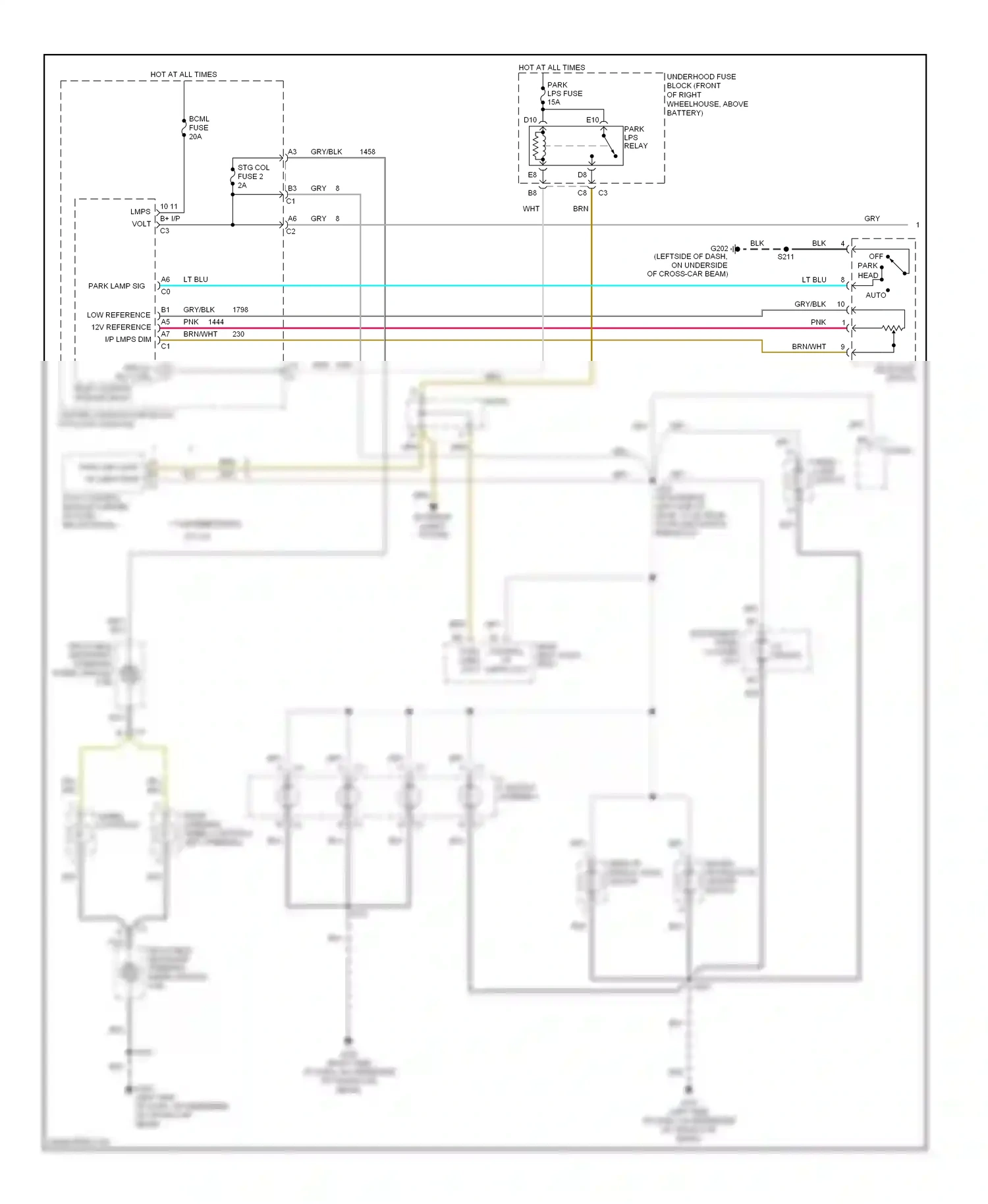 Buick Rendezvous I (2001-2007) body control module (bcm) wiring diagram  (3 of 5)