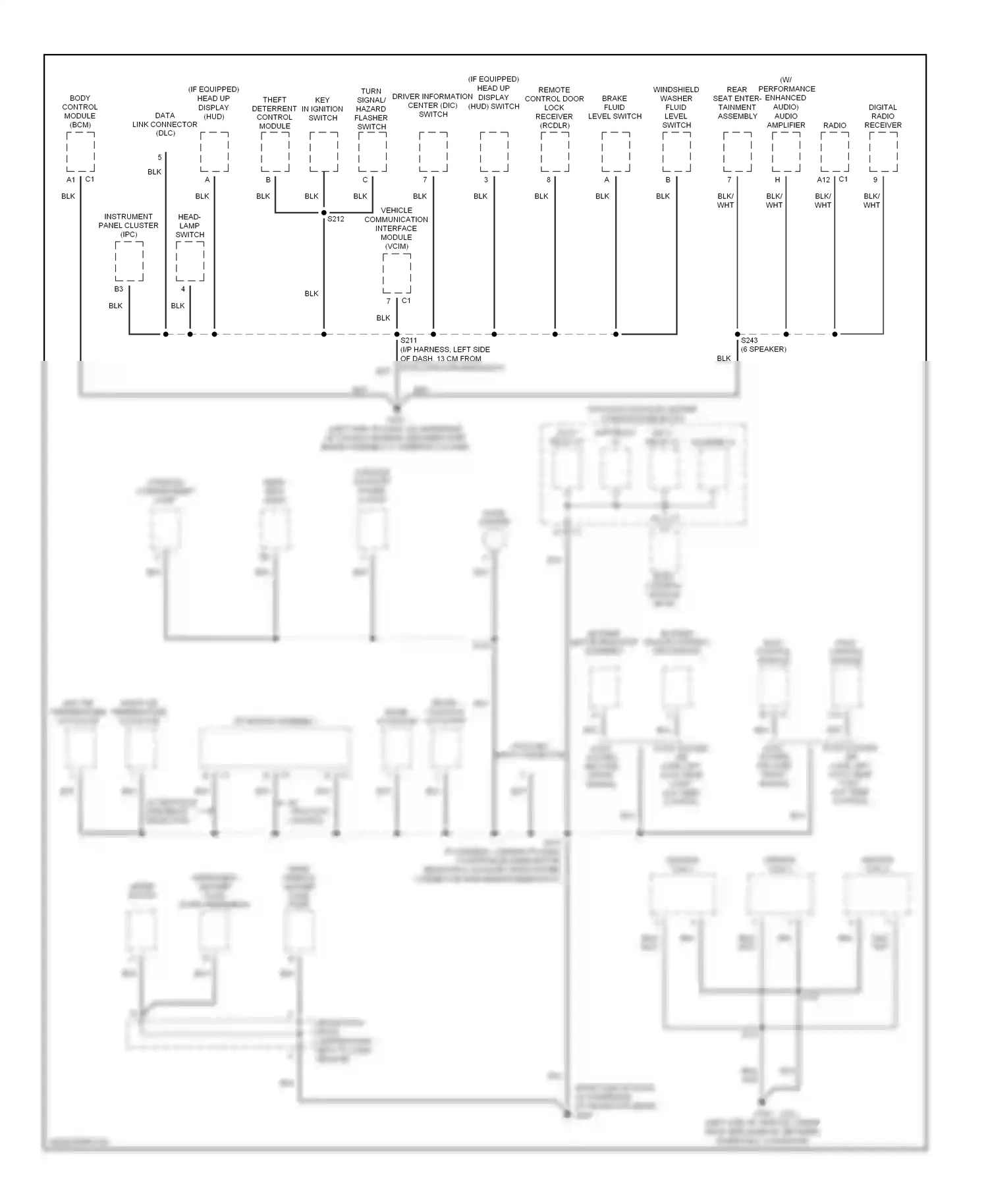 Buick Rendezvous I (2001-2007) data link connector (dlc) wiring diagram  (2 of 3)