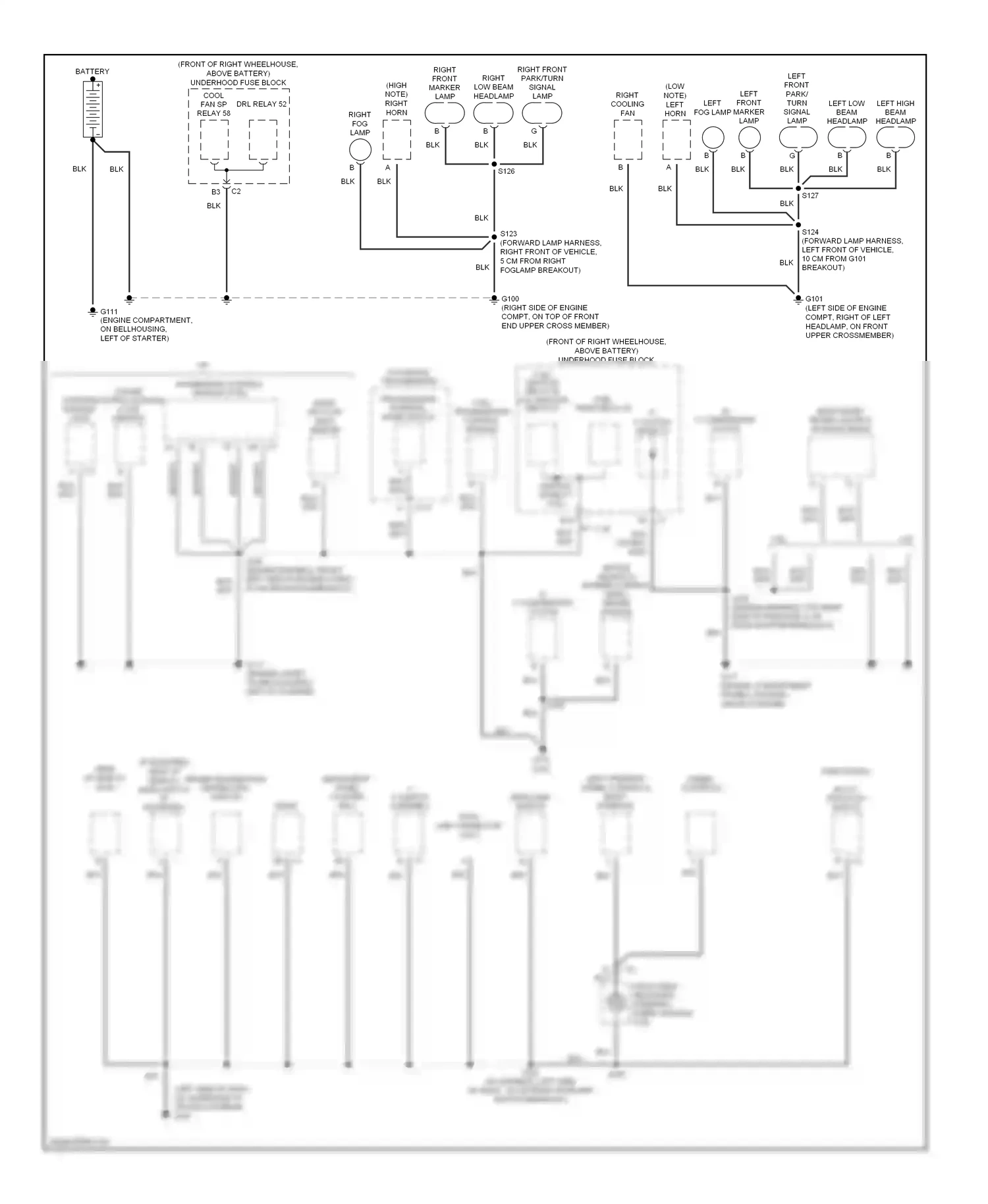 Buick Rendezvous I (2001-2007) data link connector (dlc) wiring diagram  (1 of 3)