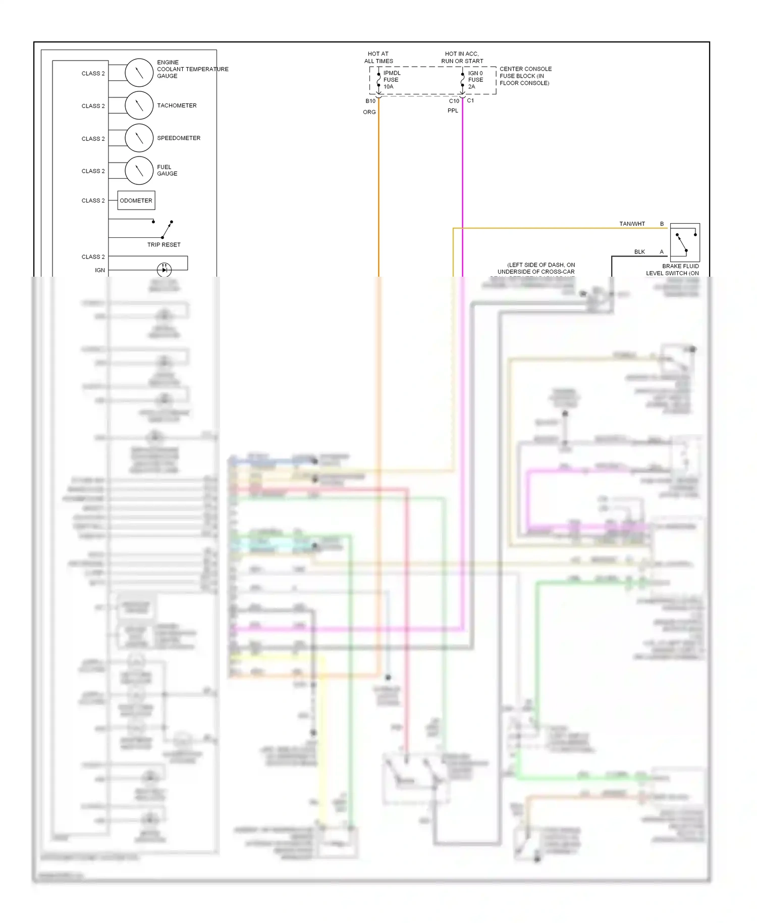 Buick Rendezvous I (2001-2007) data wiring diagram  (1 of 2)