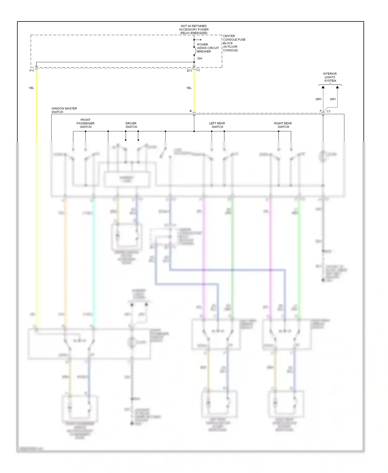 Buick Rendezvous I (2001-2007) down wiring diagram  (2 of 2)