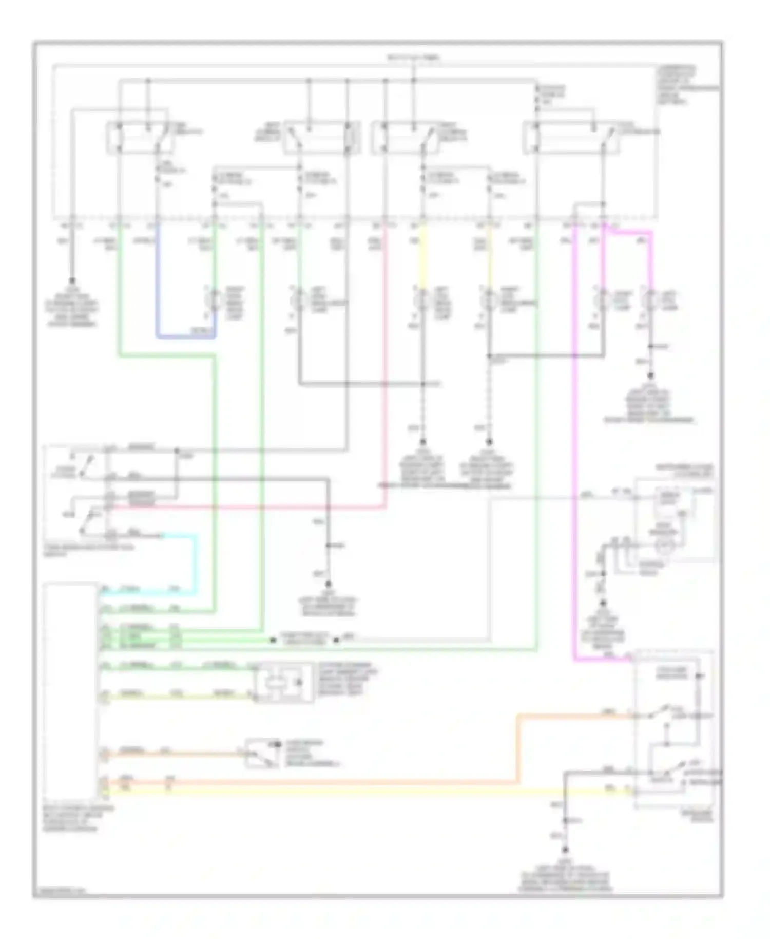 Wiring diagram left fog lamp for Buick Rendezvous I (2001-2007) (1 of 1)