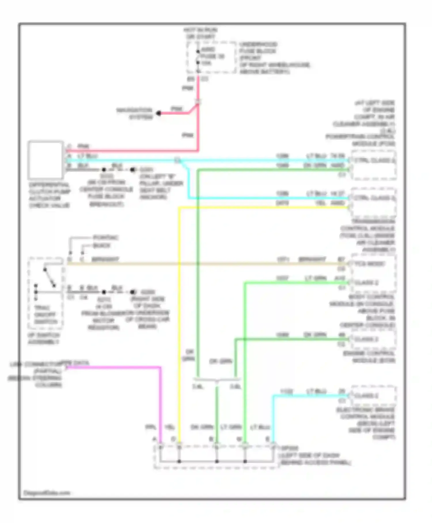 Wiring diagram lt blu for Buick Rendezvous I (2001-2007) (29 of 31)