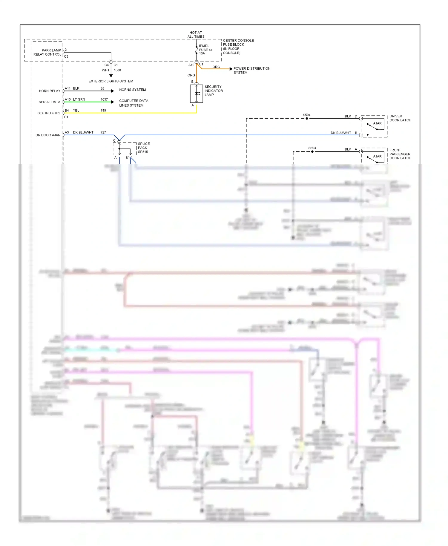Buick Rendezvous I (2001-2007) ppl wiring diagram  (6 of 35)