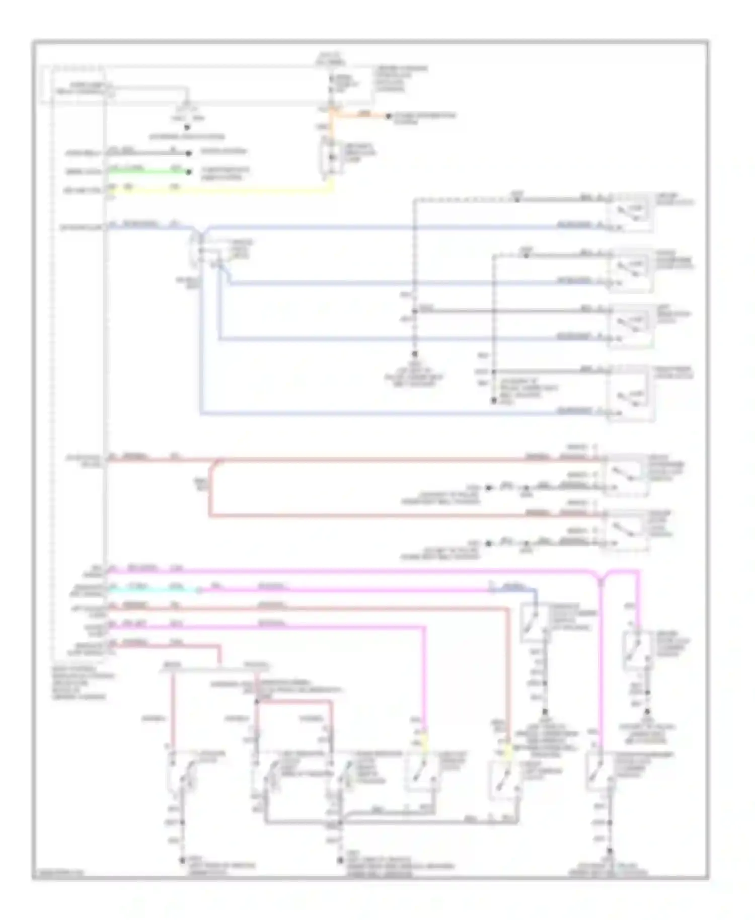 Wiring diagram right lift window latch for Buick Rendezvous I (2001-2007) (1 of 1)