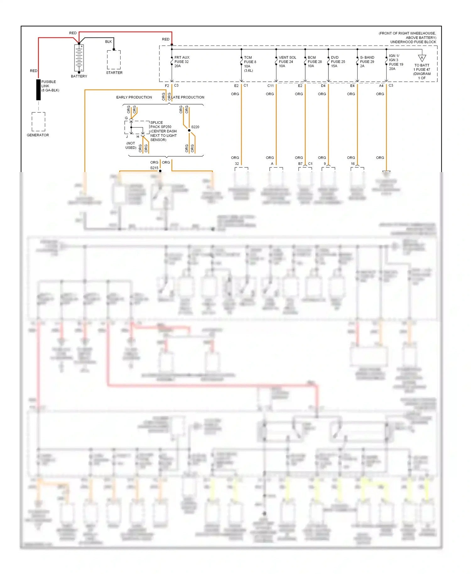 Buick Rendezvous I (2001-2007) starter wiring diagram  (1 of 2)