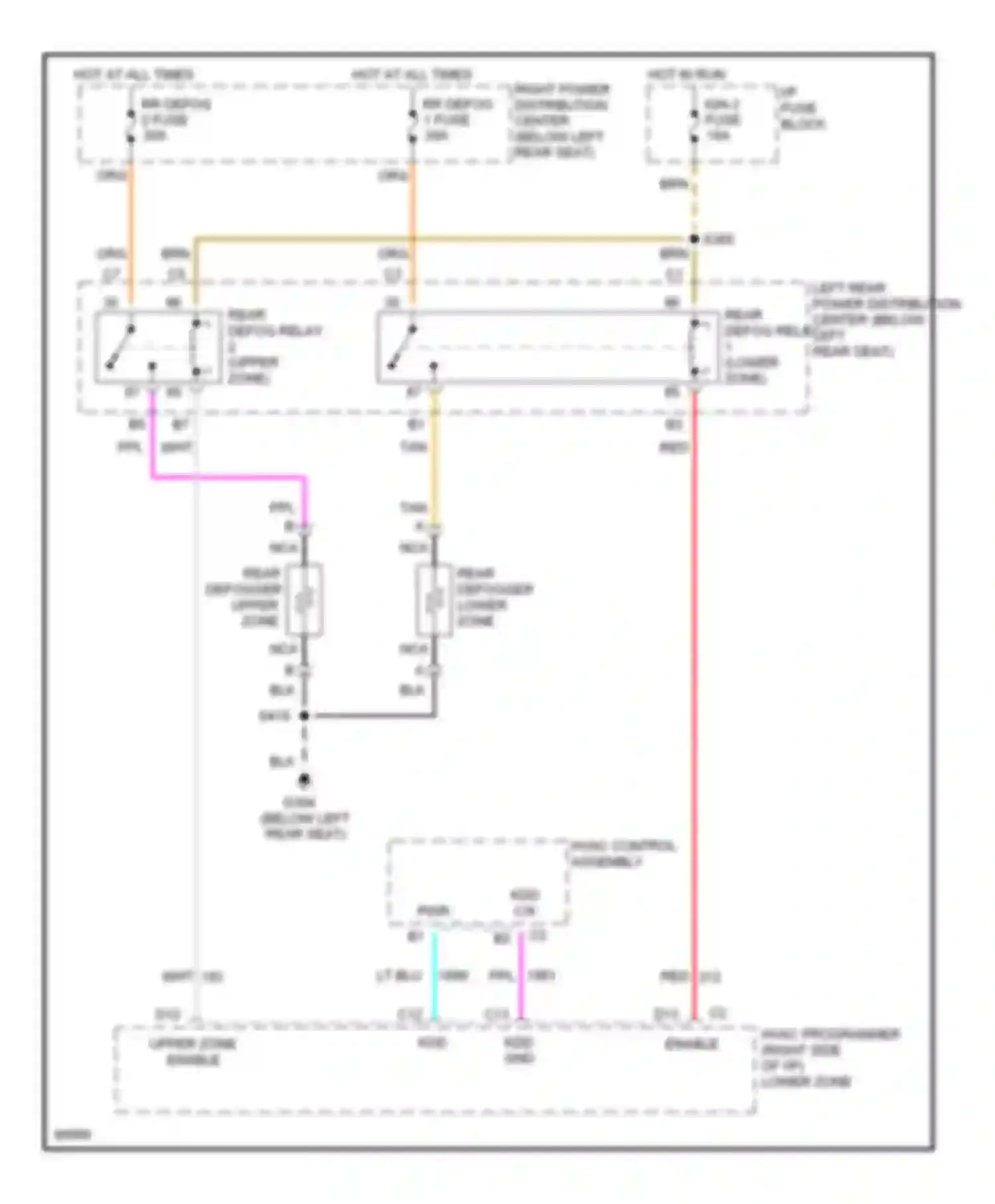 Riviera Buick VIII (1994-1999): Defogger circuit