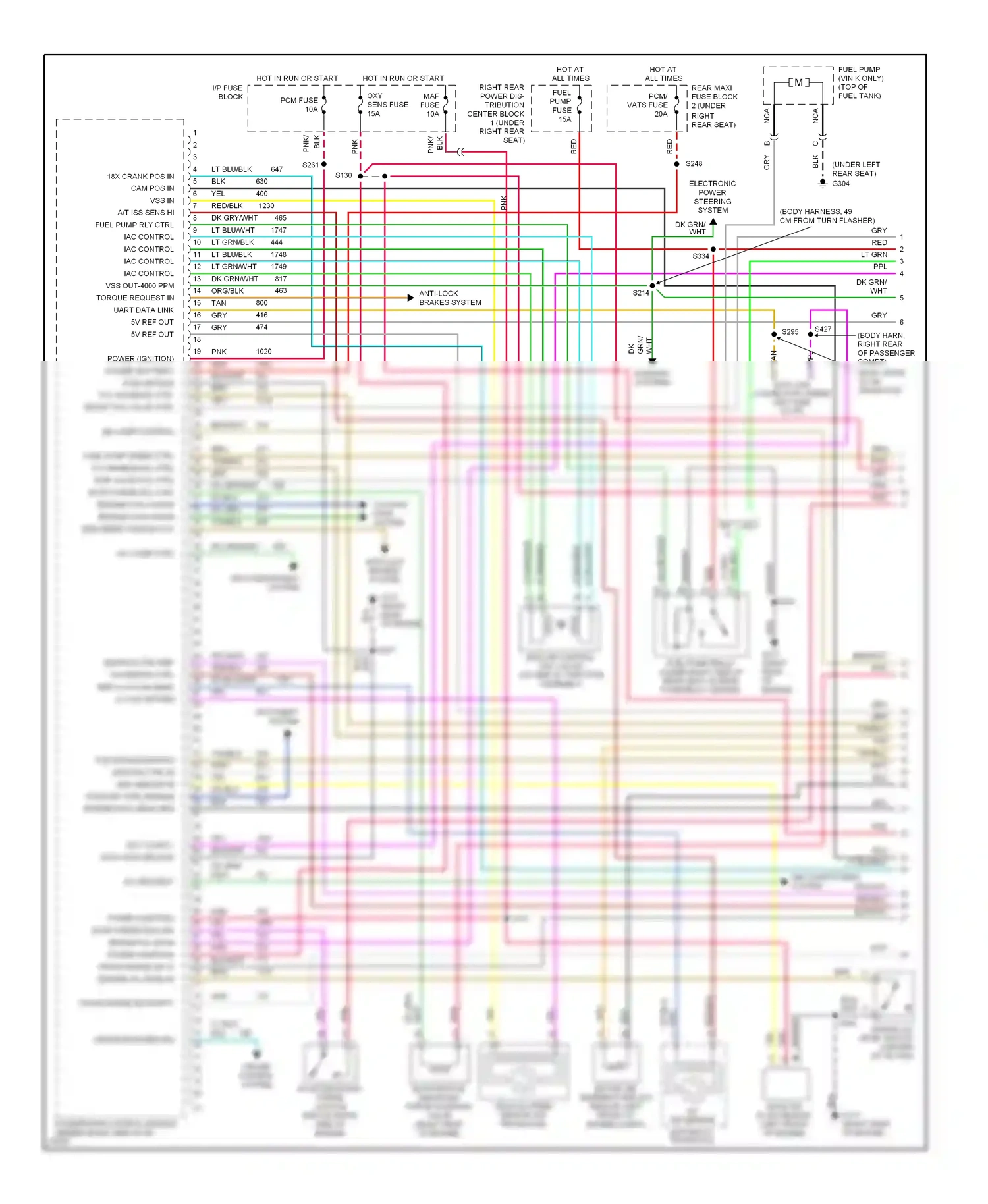 Buick Riviera VIII (1994-1999) automatic transaxle wiring diagram  (3 of 6)
