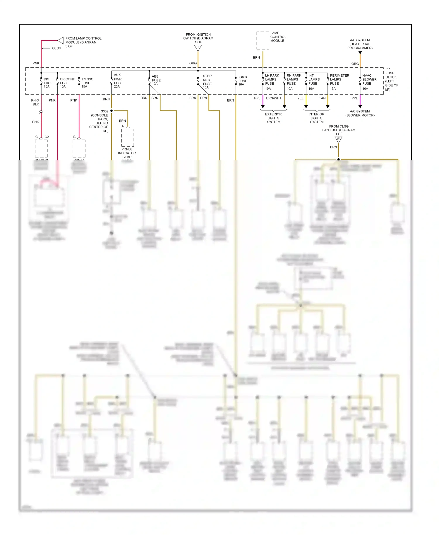 Buick Riviera VIII (1994-1999) flat pack modules (actuators) wiring diagram  (1 of 1)