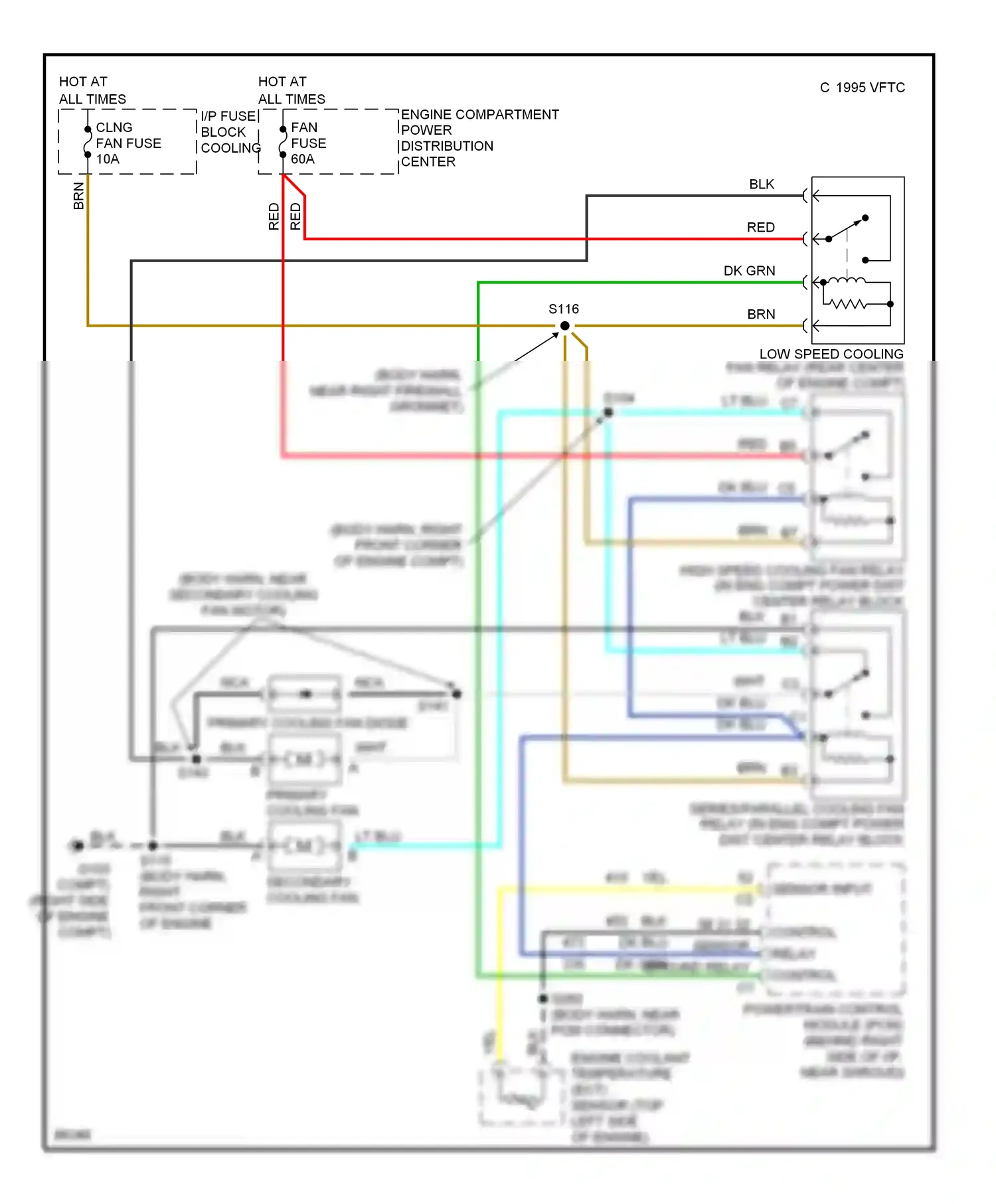 Buick Riviera VIII (1994-1999) sensor input wiring diagram  (2 of 2)