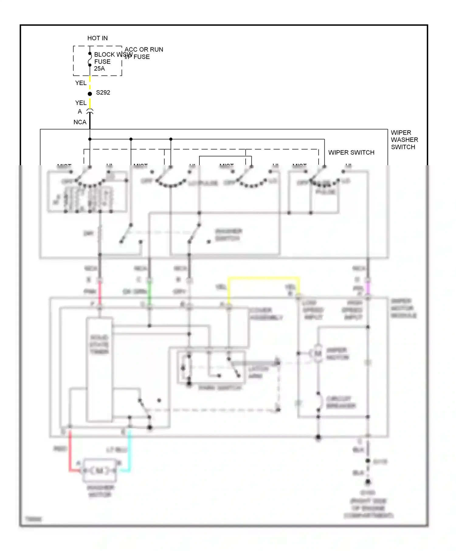 Buick Riviera VIII (1994-1999) solid state timer wiring diagram  (1 of 1)