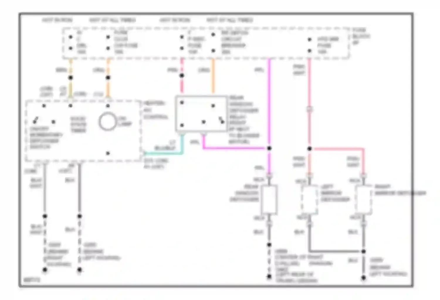 Roadmaster Buick VIII (1991-1996): Defogger circuit