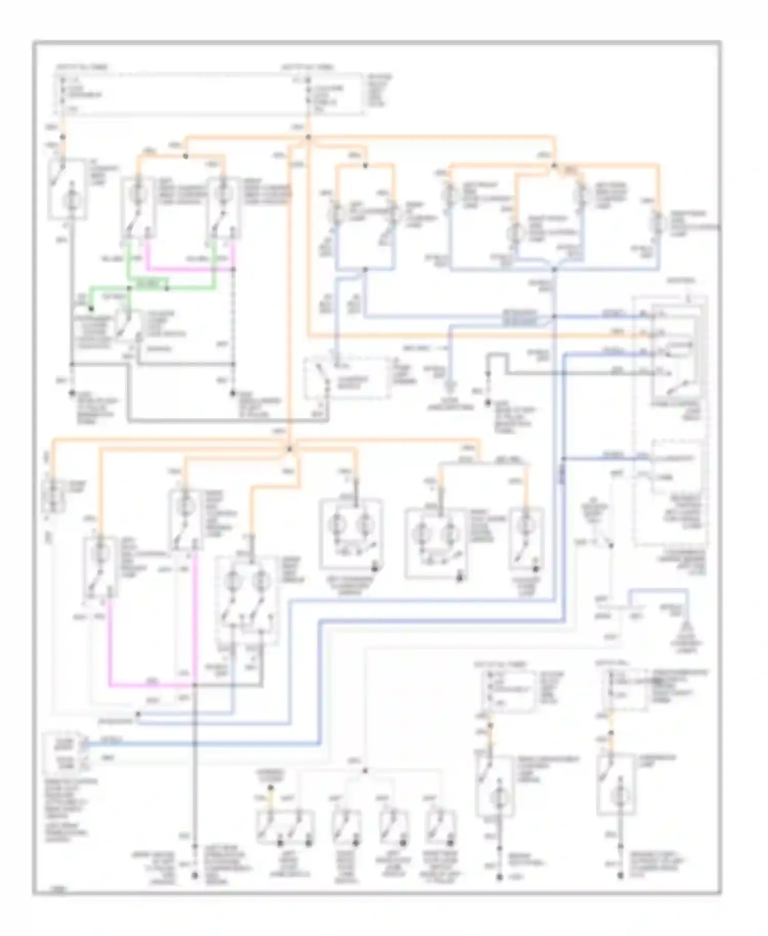 Roadmaster Buick VIII (1991-1996): Courtesy lamps circuit