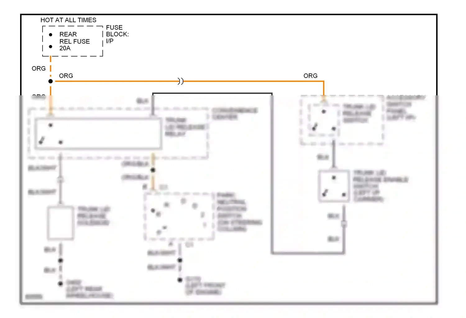 Buick Roadmaster VIII (1991-1996) accessory switch panel wiring diagram  (2 of 2)