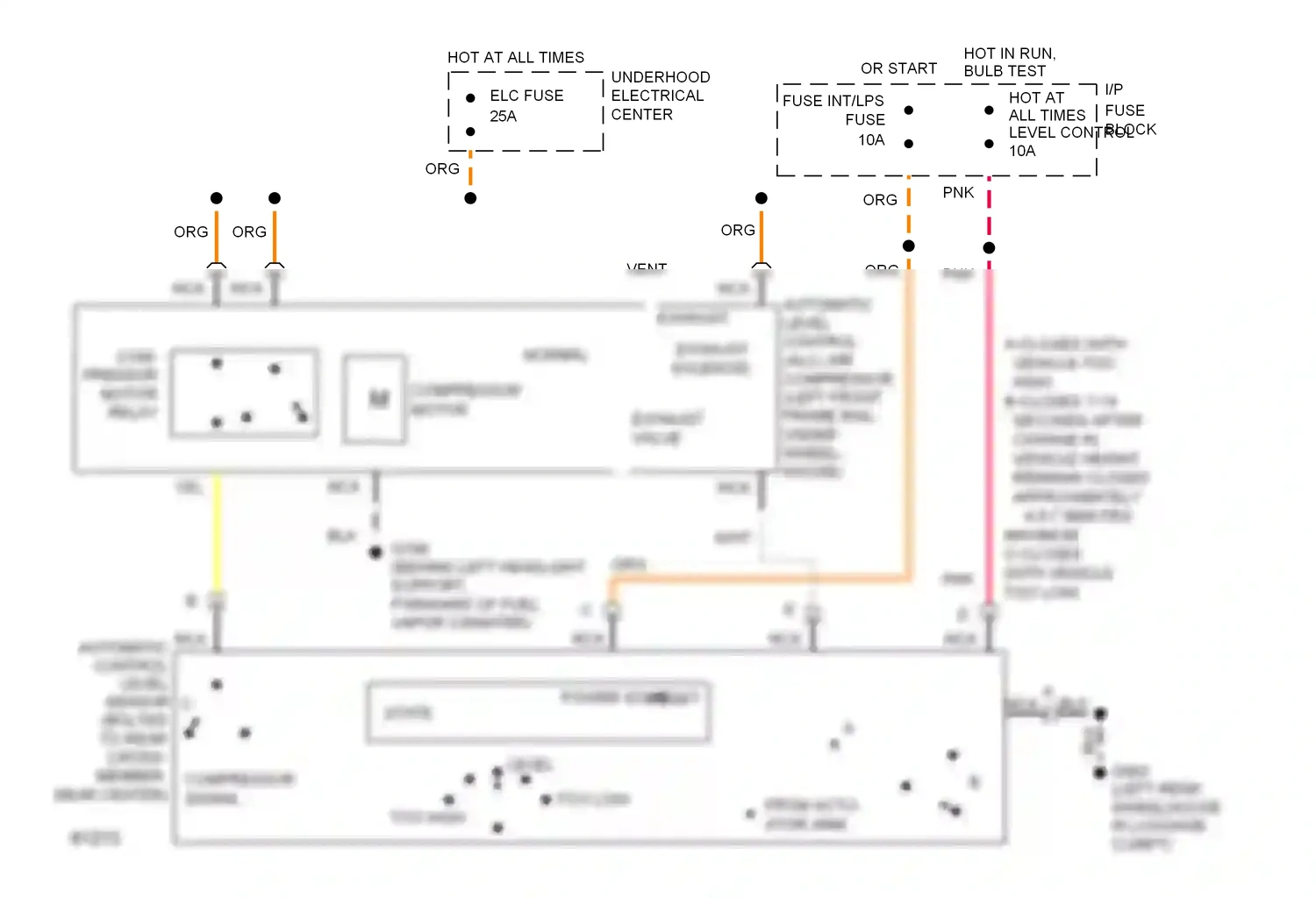 Buick Roadmaster VIII (1991-1996) automatic control level sensor wiring diagram  (1 of 1)