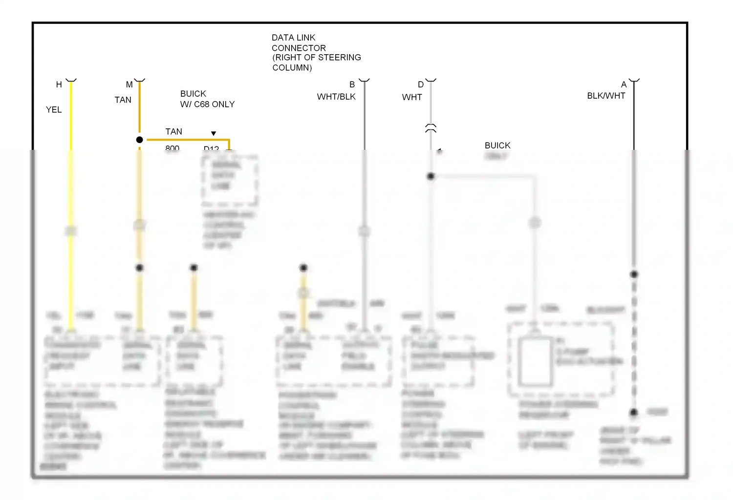 Buick Roadmaster VIII (1991-1996) powertrain control module wiring diagram  (1 of 6)