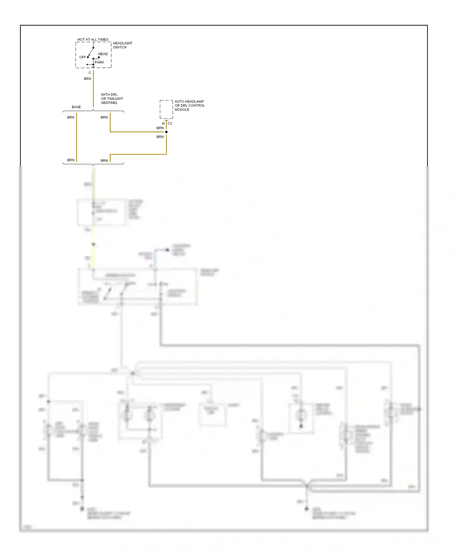 Buick Roadmaster VIII (1991-1996) rear window wiper/ washer, multi- function switch (wagon) wiring diagram  (1 of 1)