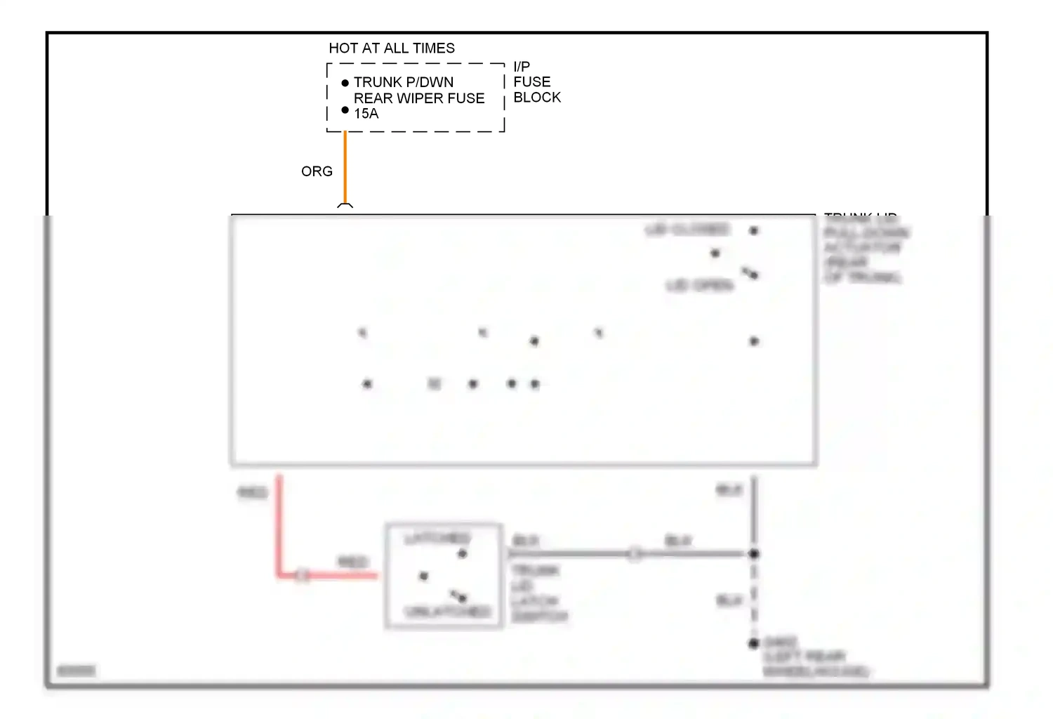 Buick Roadmaster VIII (1991-1996) switch wiring diagram  (1 of 1)