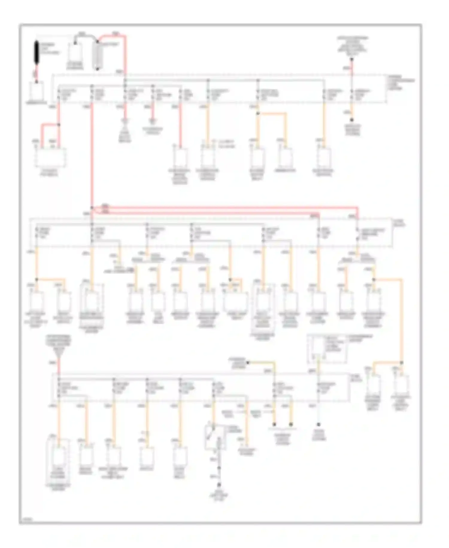 Skylark Buick VII (1992-1998): Power distribution circuit (1 of 2)