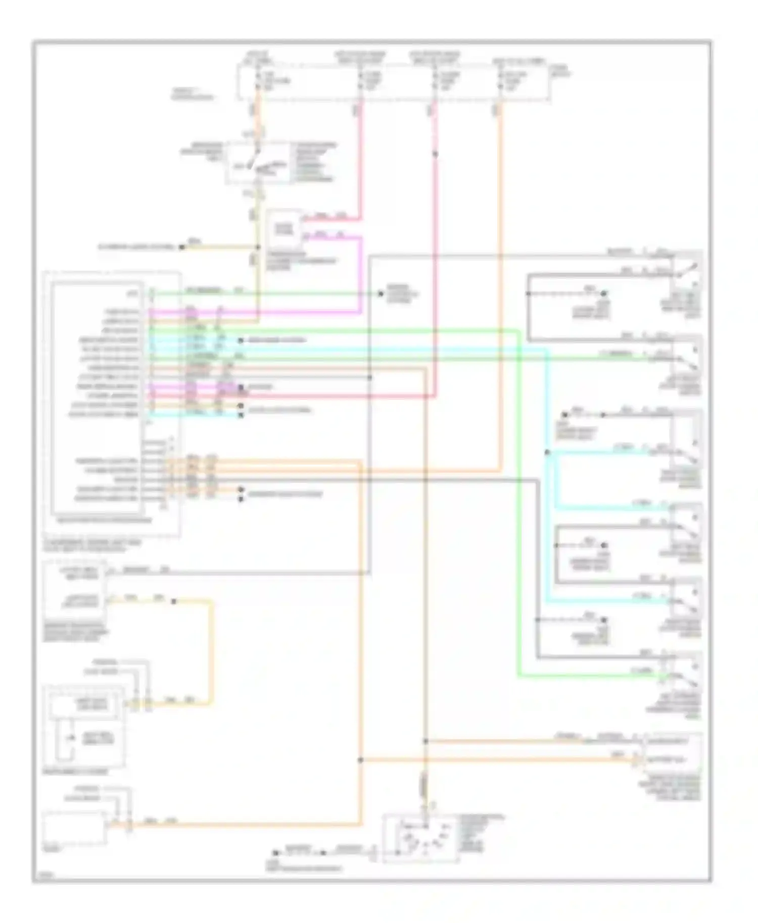 Skylark Buick VII (1992-1998): Warning system circuits