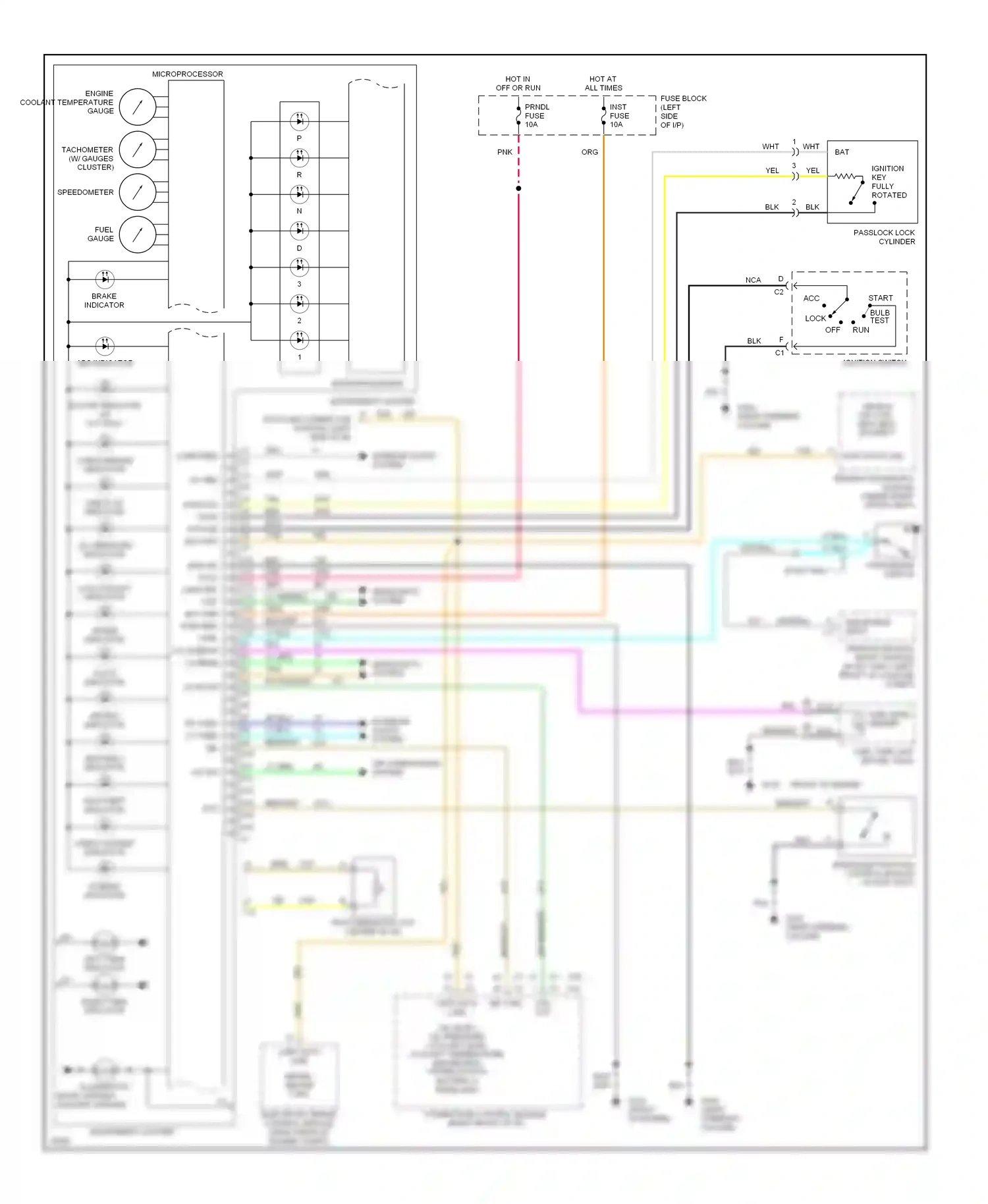 Buick Skylark VII (1992-1998) check engine indicator wiring diagram  (1 of 1)