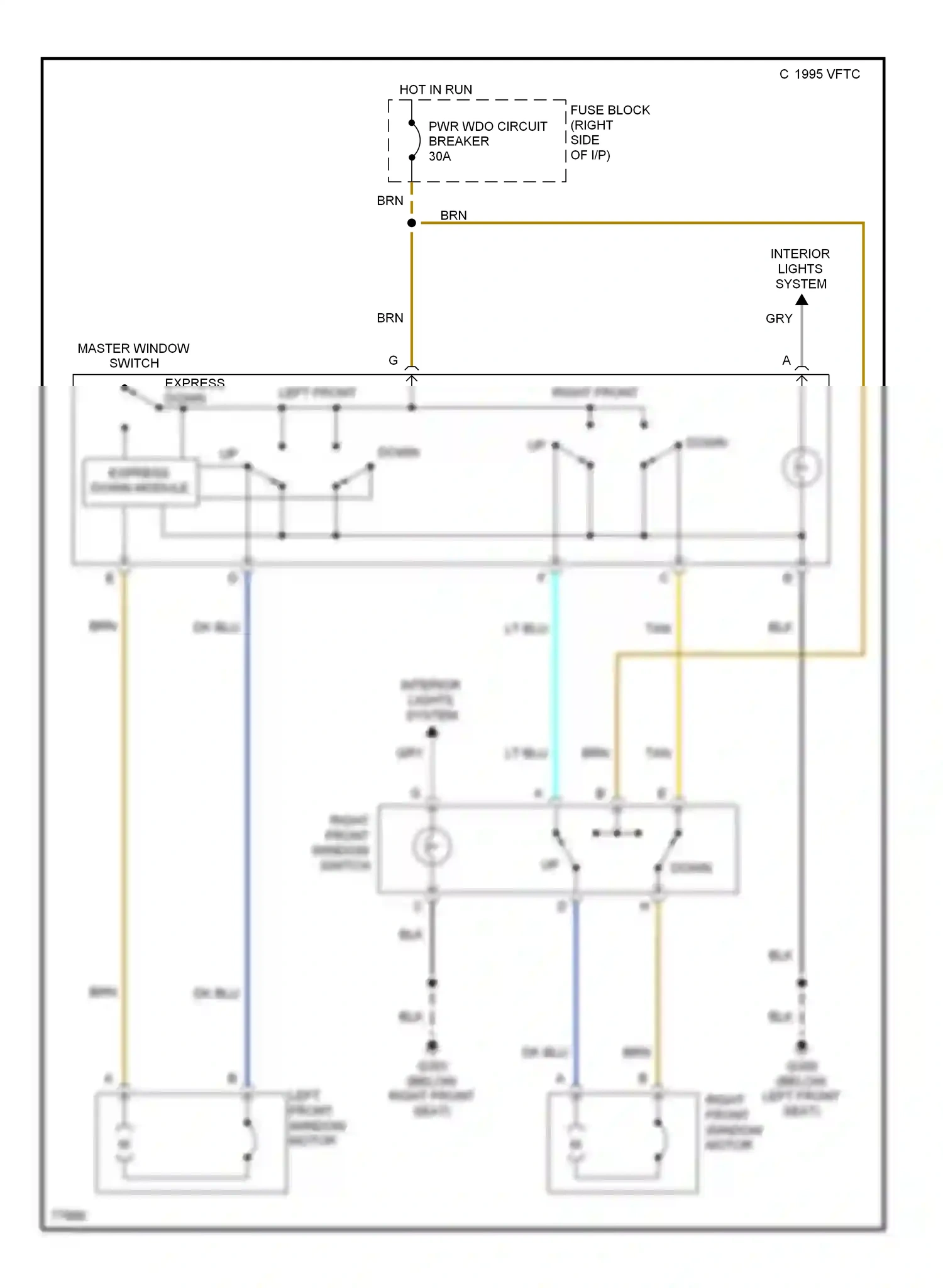 Buick Skylark VII (1992-1998) express down module wiring diagram  (1 of 2)