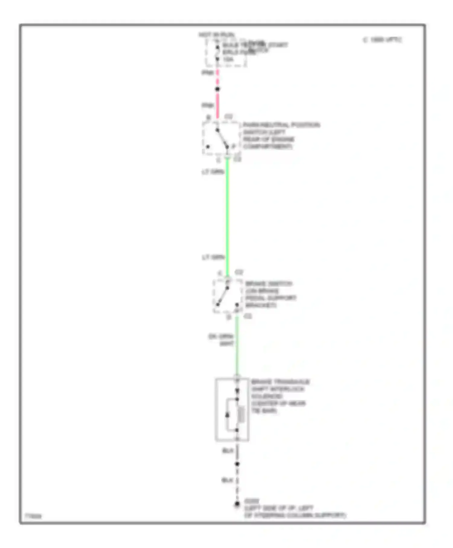 Wiring diagram hot in run, bulb test or start erls fuse for Buick Skylark VII (1992-1998) (2 of 2)