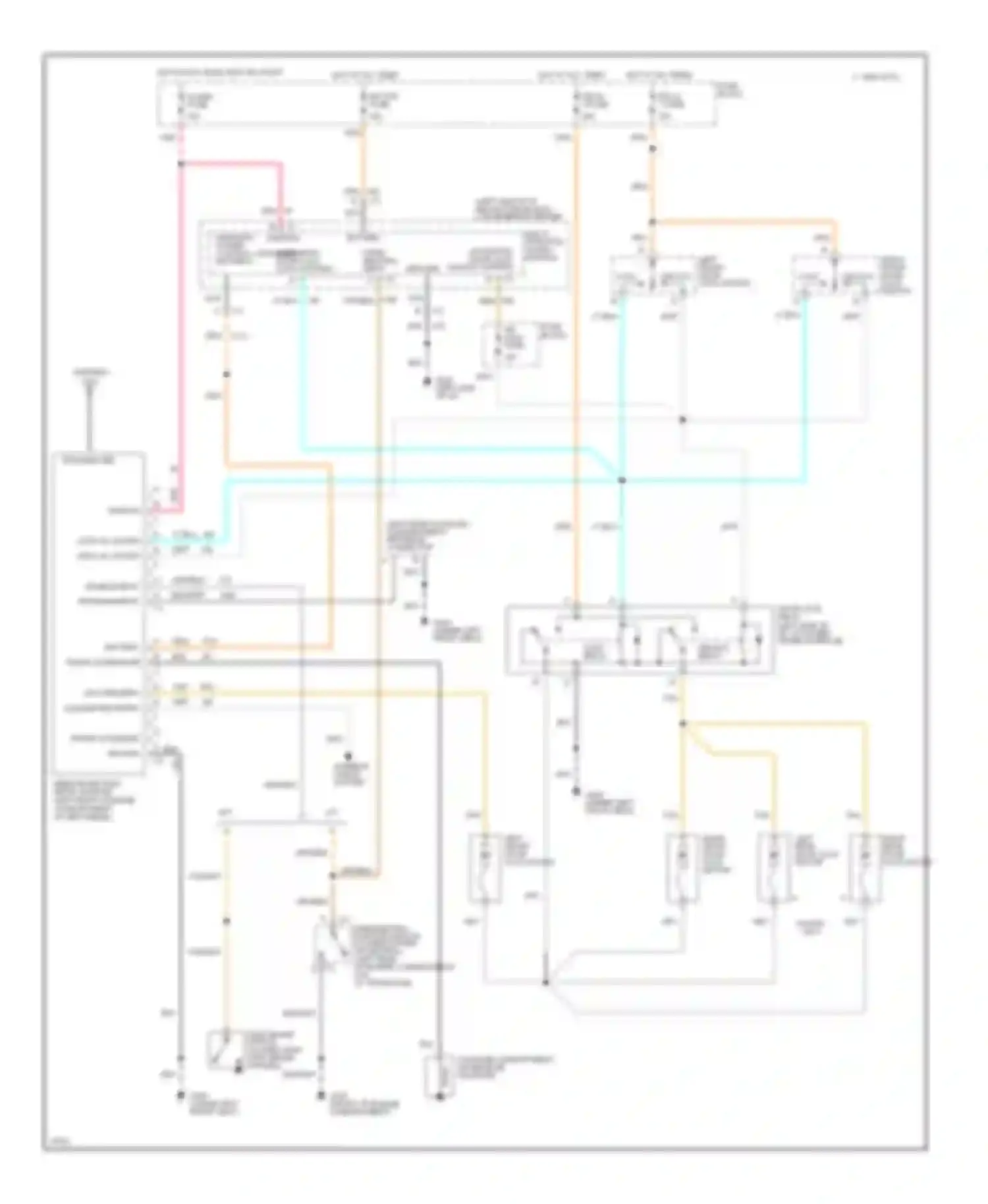 Wiring diagram left front door lock motor for Buick Skylark VII (1992-1998) (1 of 1)