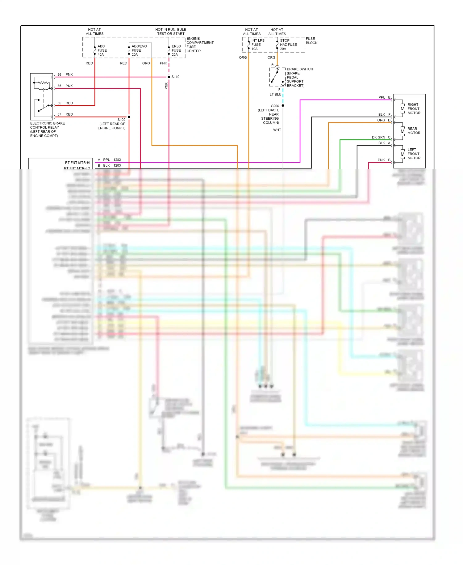 Buick Skylark VII (1992-1998) microprocessor wiring diagram  (1 of 2)