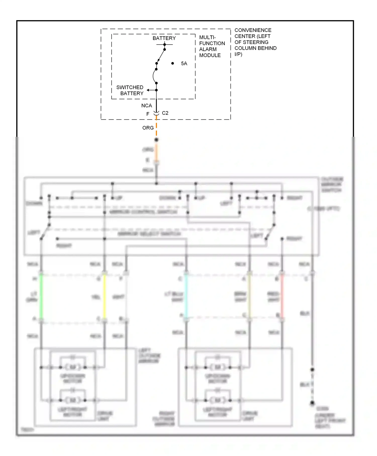 Buick Skylark VII (1992-1998) multi-function alarm module wiring diagram  (6 of 9)