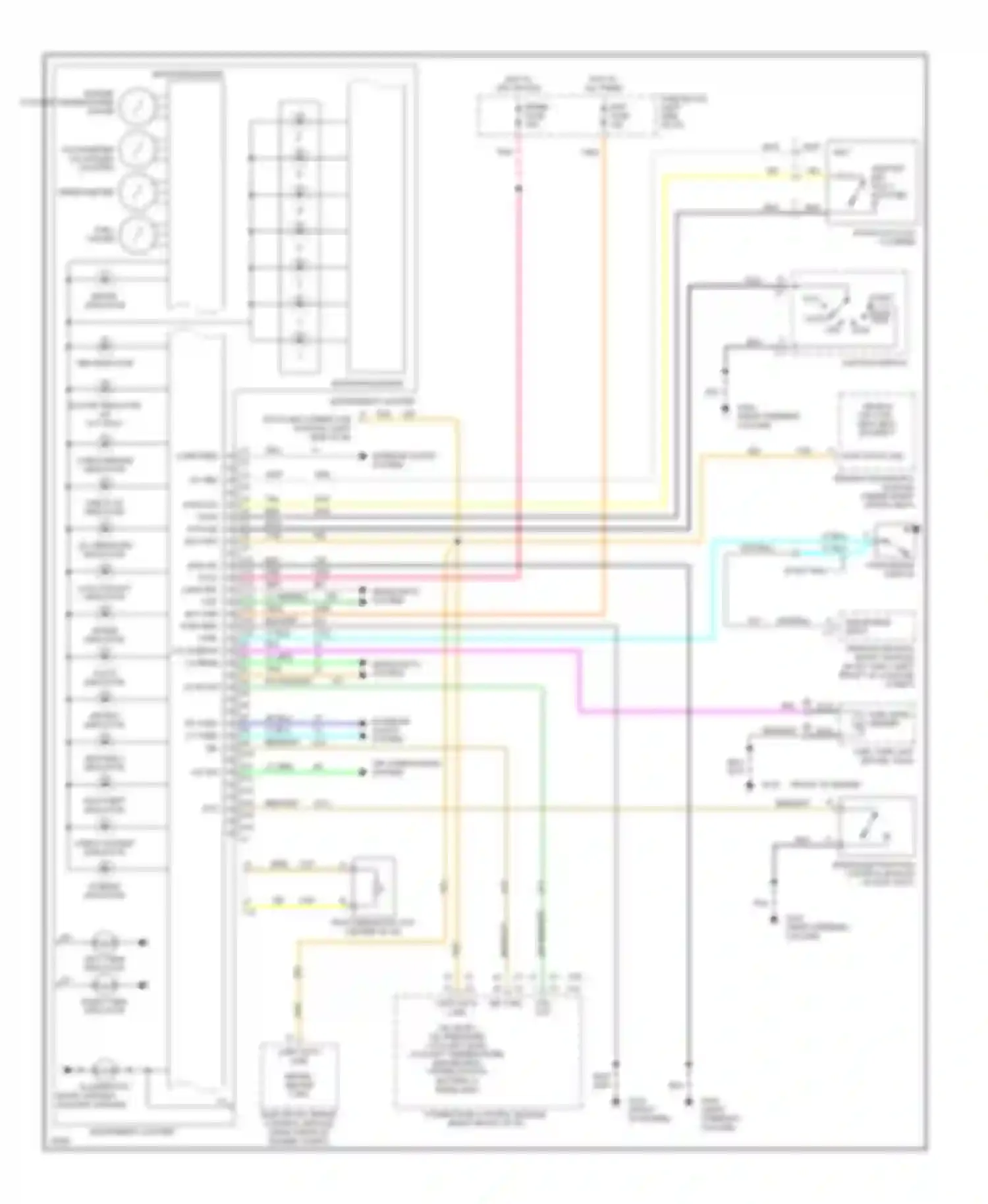 Wiring diagram seat belt indicator for Buick Skylark VII (1992-1998) (1 of 2)