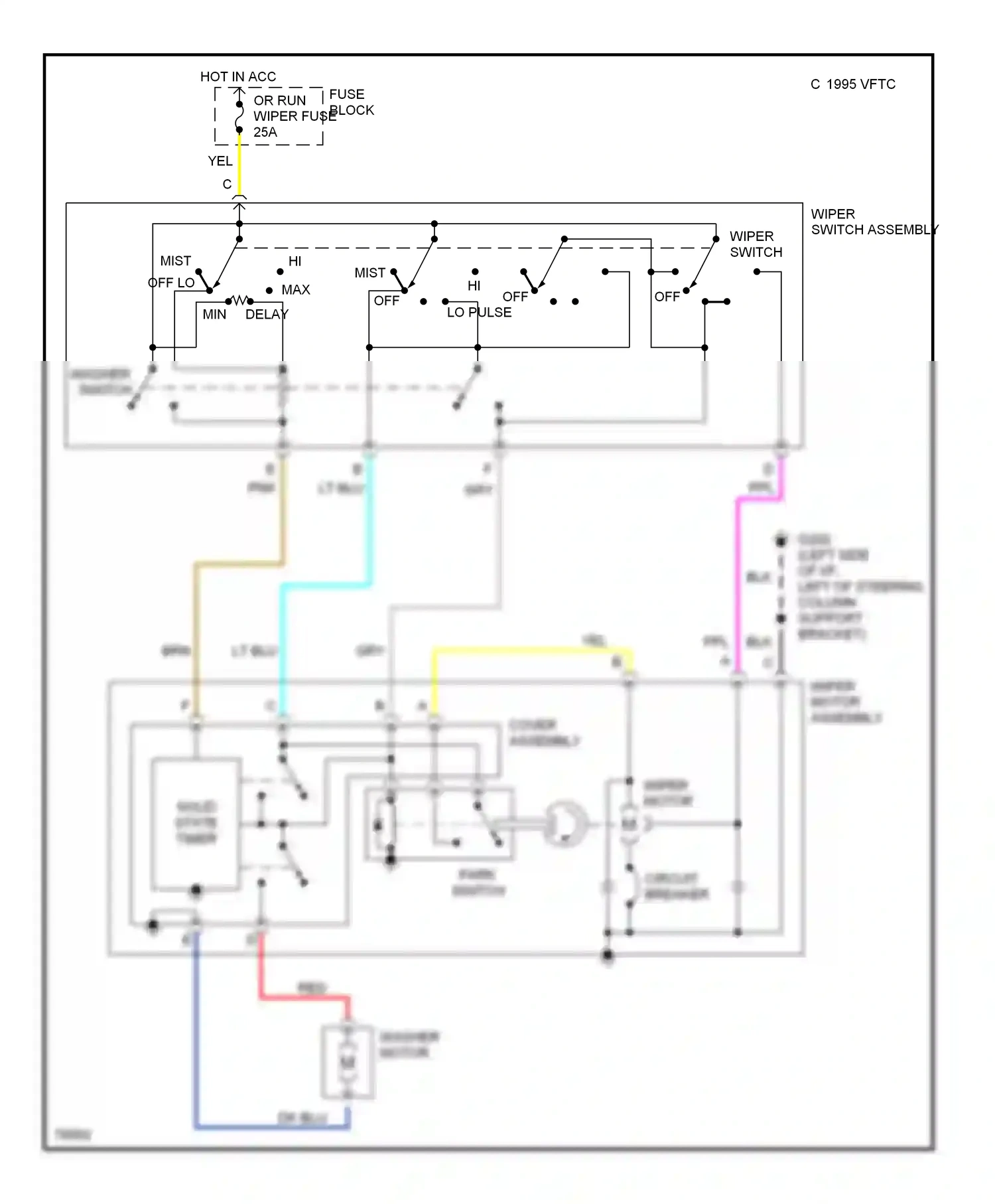 Buick Skylark VII (1992-1998) solid state timer wiring diagram  (1 of 1)