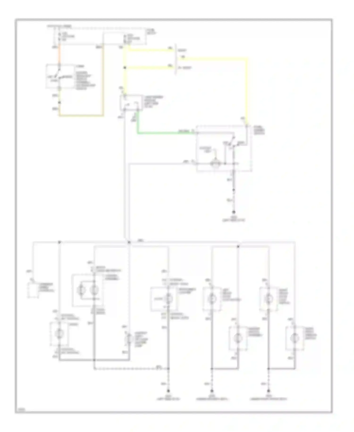 Wiring diagram turn/ hazard- headlight switch assembly or headlamp switch for Buick Skylark VII (1992-1998) (2 of 2)