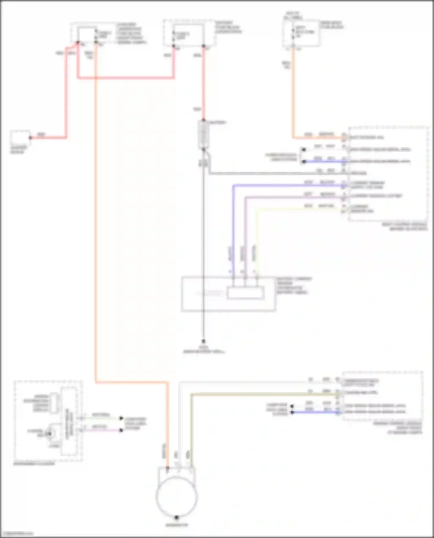 ATS Cadillac I (2012-2014): Charging circuit, w/o stop/start system