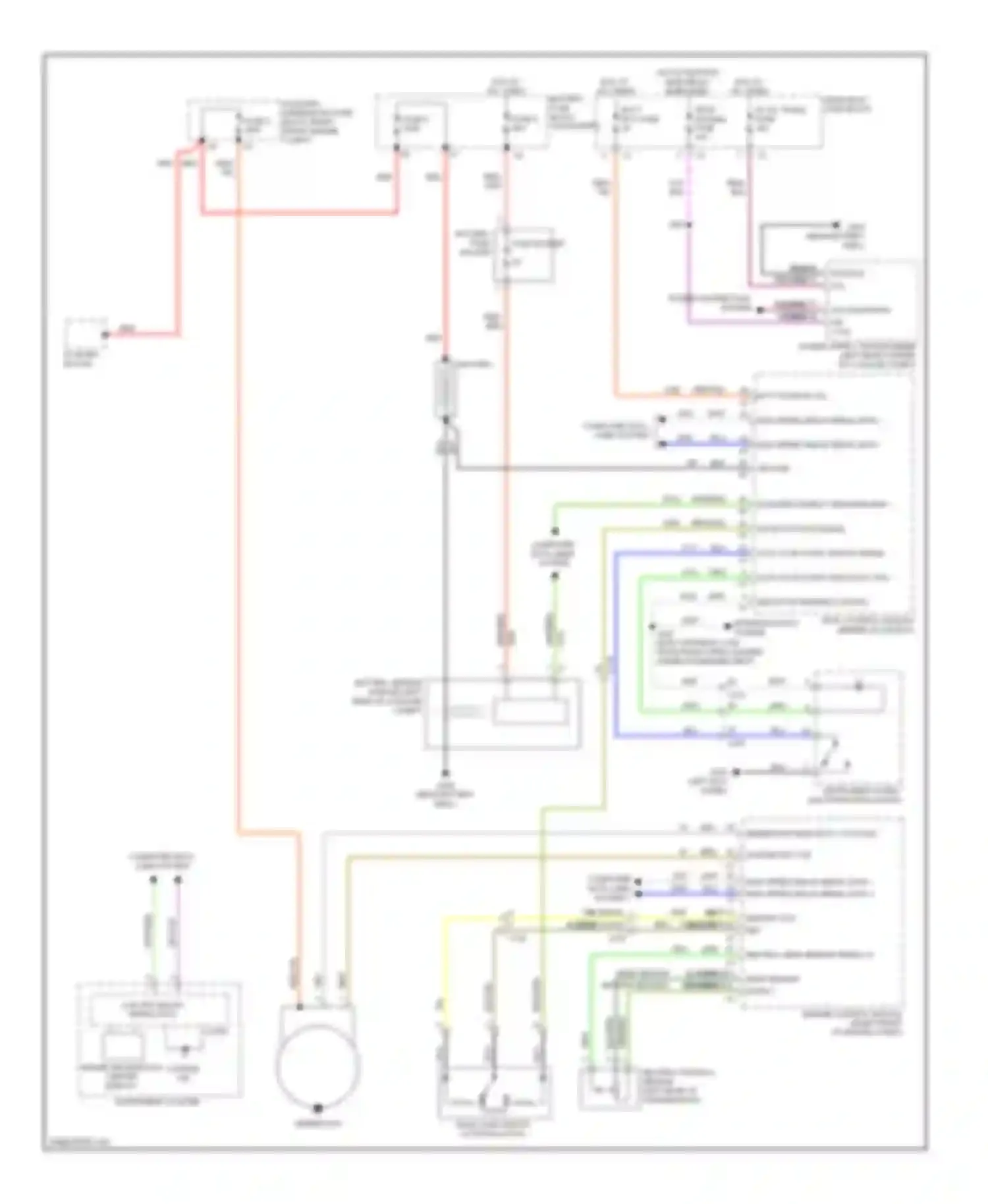 ATS Cadillac I (2012-2014): Charging circuit, with stop/start system