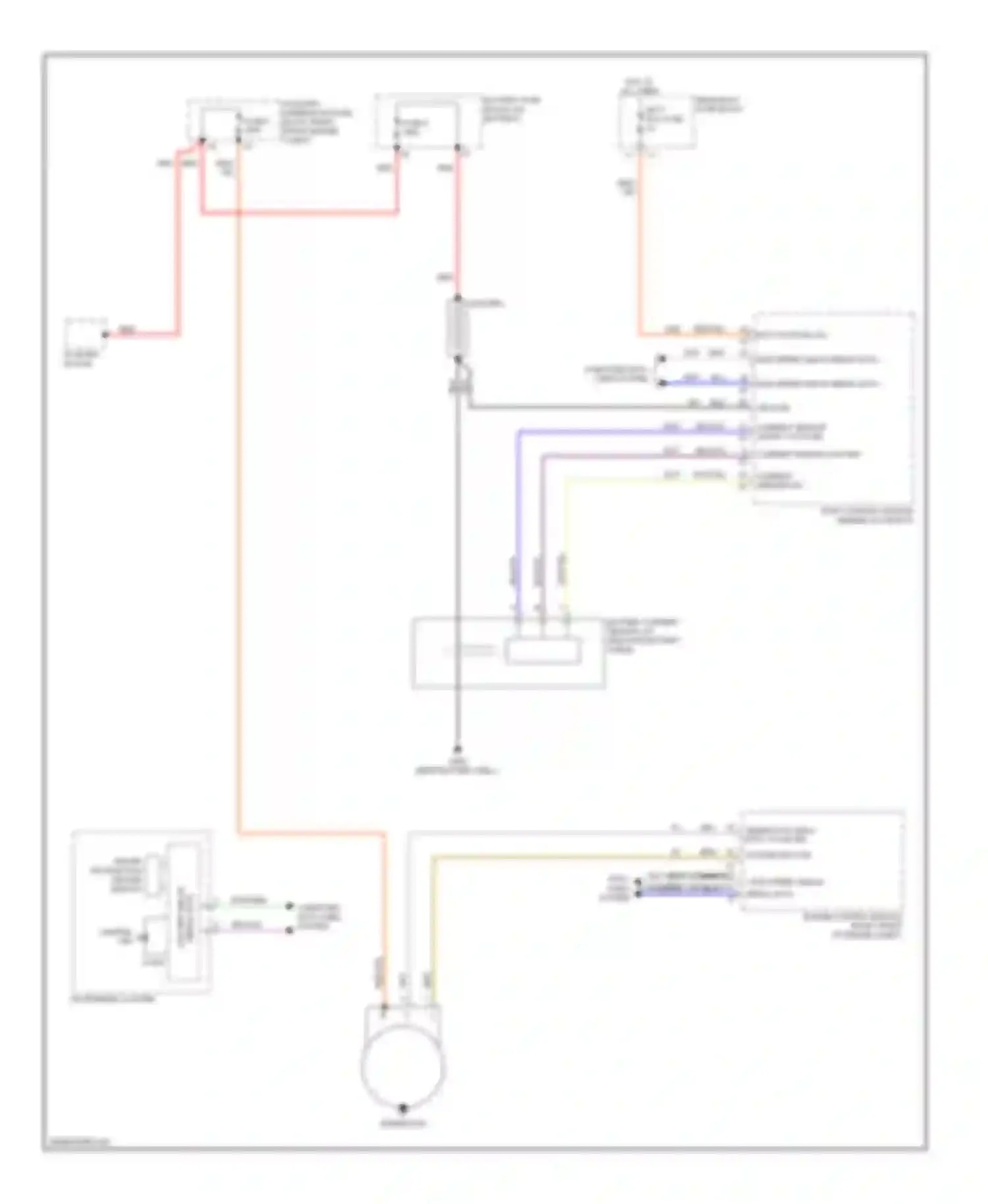 ATS Cadillac I (2012-2014): Charging circuit, without stop/start system