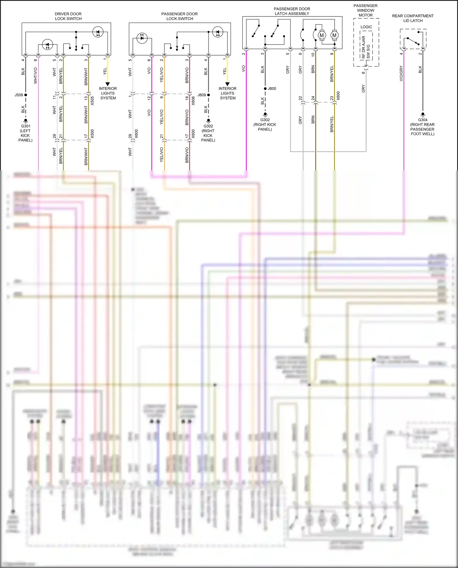 Cadillac ATS I (2012-2014) blu/brn wiring diagram  (8 of 30)