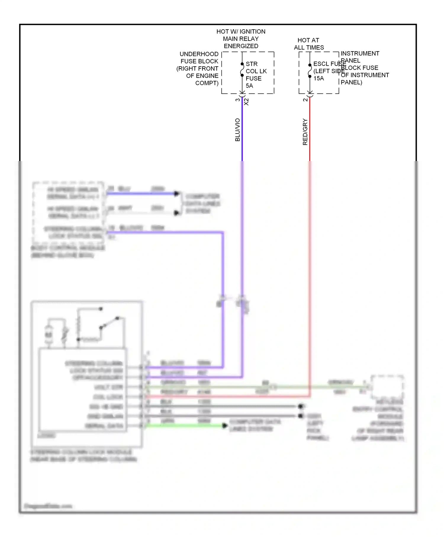 Cadillac ATS I (2012-2014) blu/vio wiring diagram  (20 of 36)