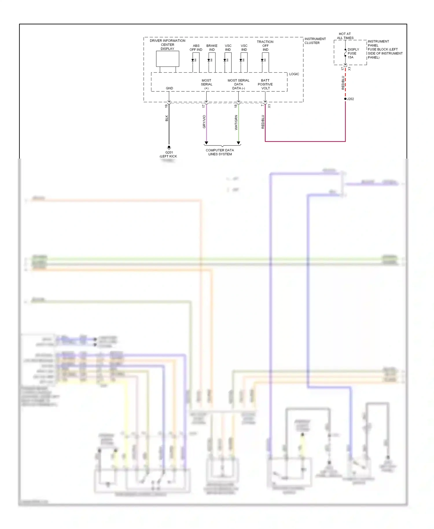 Cadillac ATS I (2012-2014) blu/vio wiring diagram  (1 of 36)