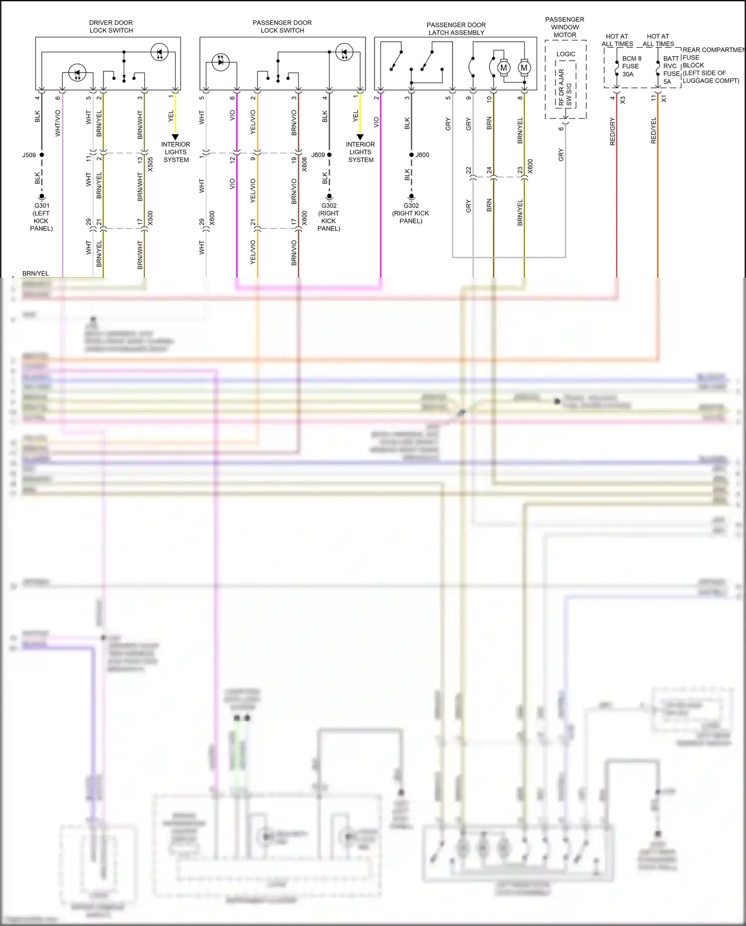 Cadillac ATS I (2012-2014) brn/vio wiring diagram  (9 of 25)