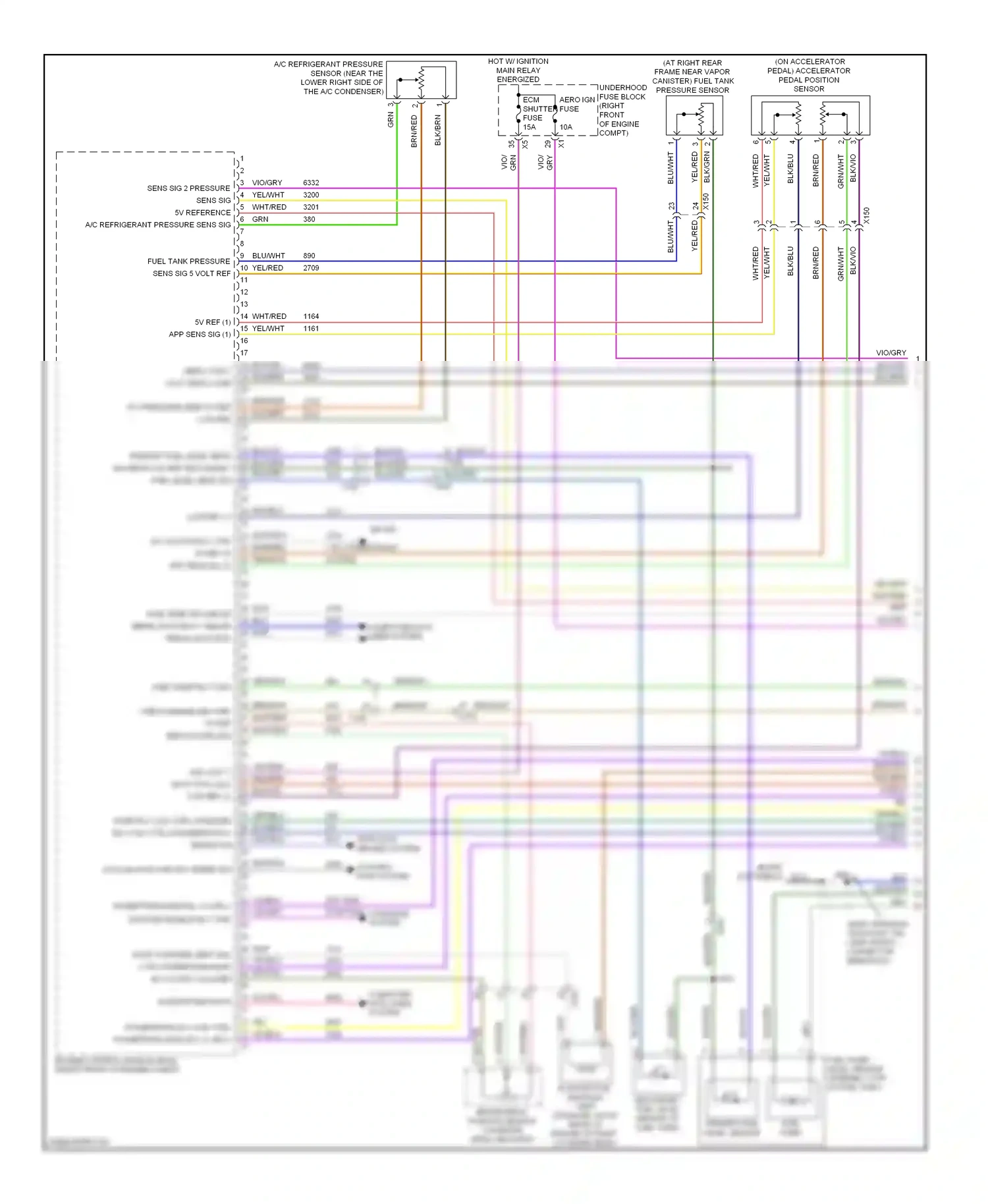 Cadillac ATS I (2012-2014) cooling fans system wiring diagram  (3 of 3)