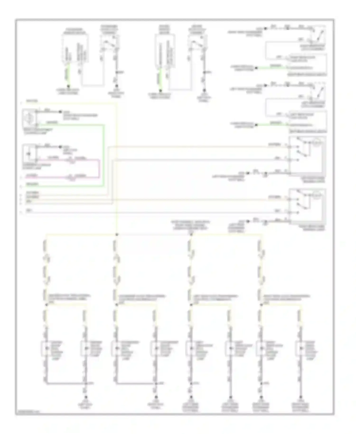 Wiring diagram overhead console accent lamp for Cadillac ATS I (2012-2014)