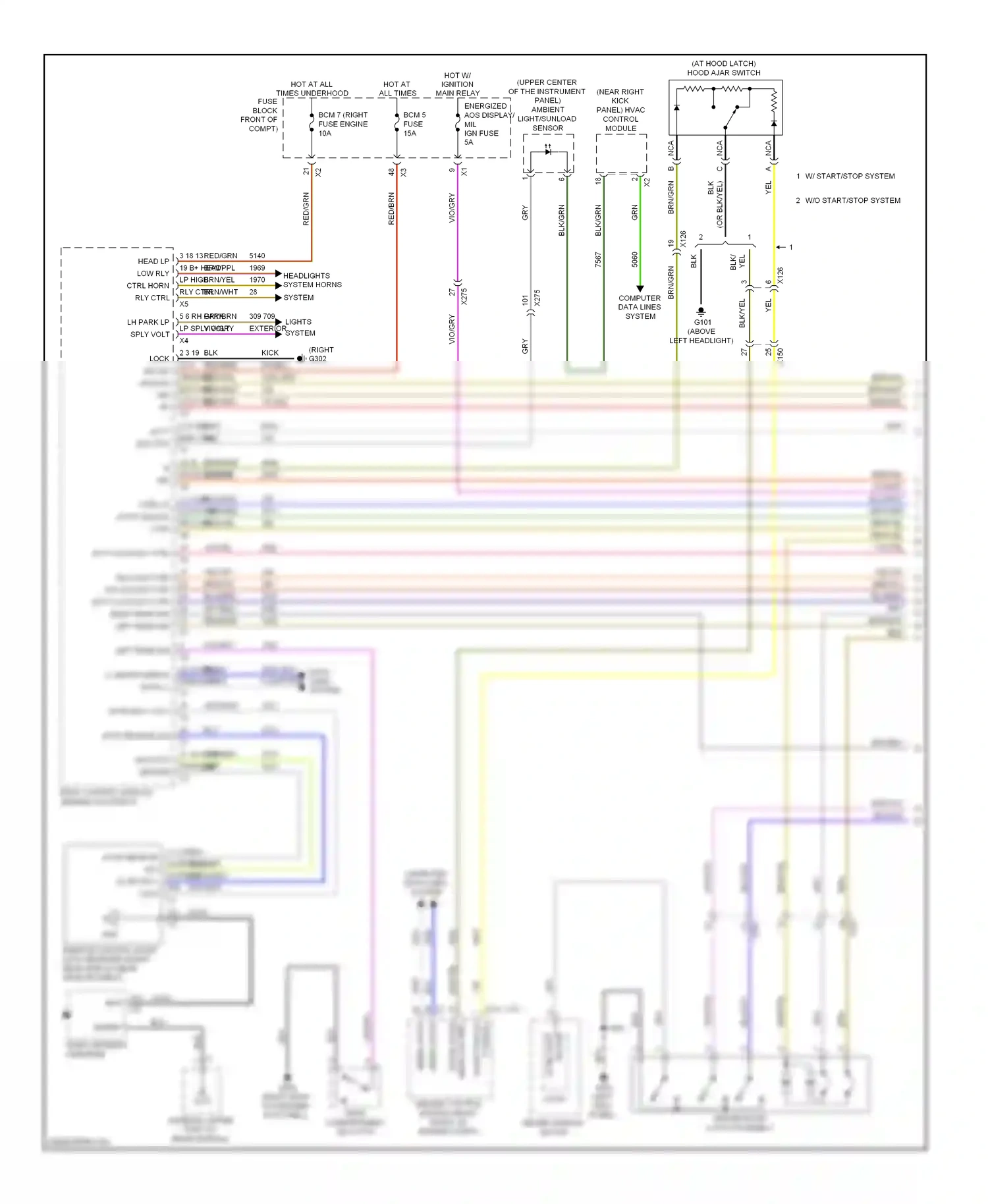 Cadillac ATS I (2012-2014) engine control module (right front of engine compt) wiring diagram  (12 of 21)
