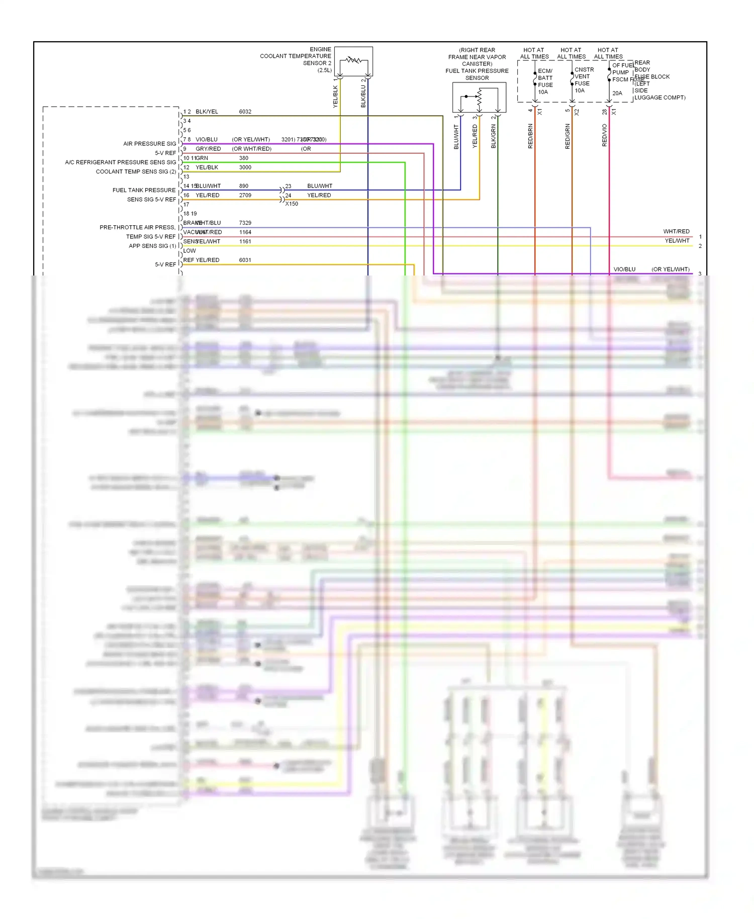 Cadillac ATS I (2012-2014) engine control module (right front of engine compt) wiring diagram  (16 of 21)