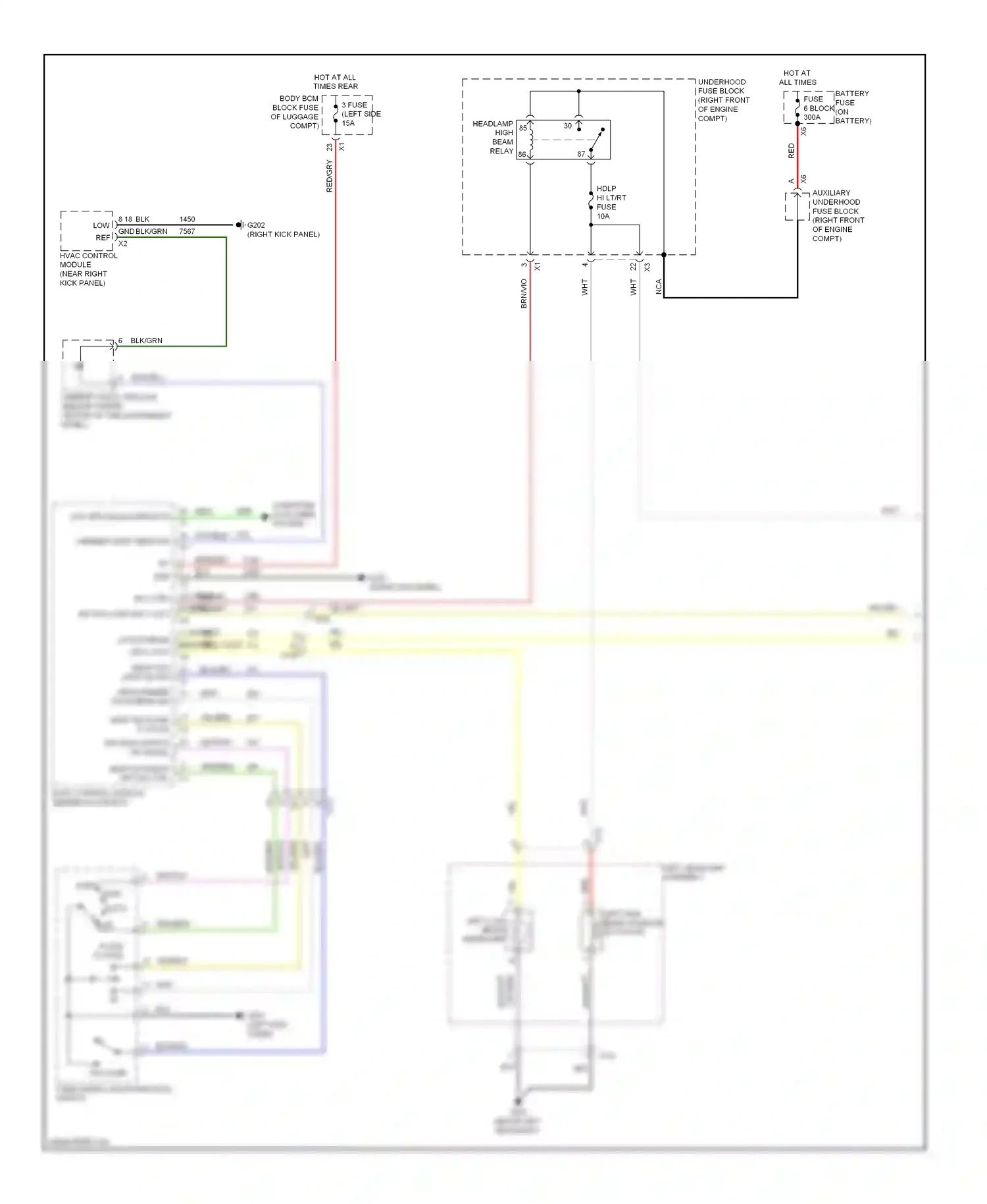 Cadillac ATS I (2012-2014) flash to pass wiring diagram  (2 of 3)