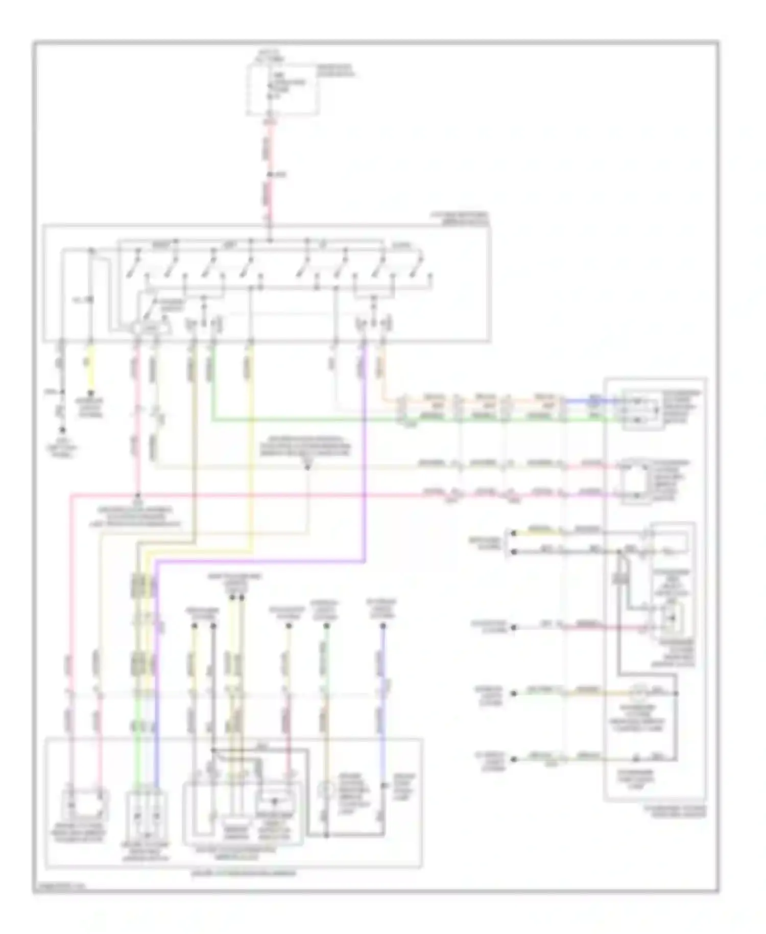 Wiring diagram folding switch for Cadillac ATS I (2012-2014) (1 of 1)