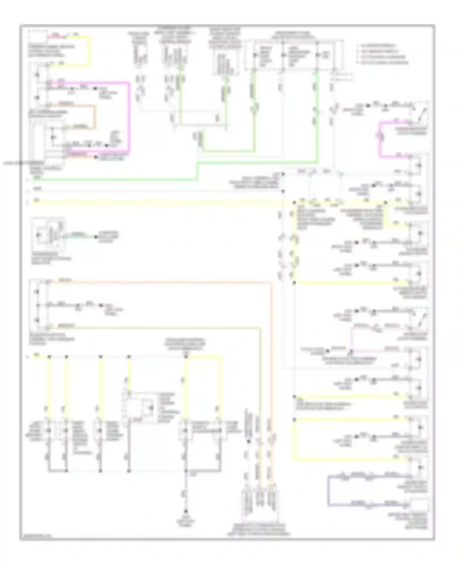 Wiring diagram front, rear park assist ind for Cadillac ATS I (2012-2014) (2 of 2)