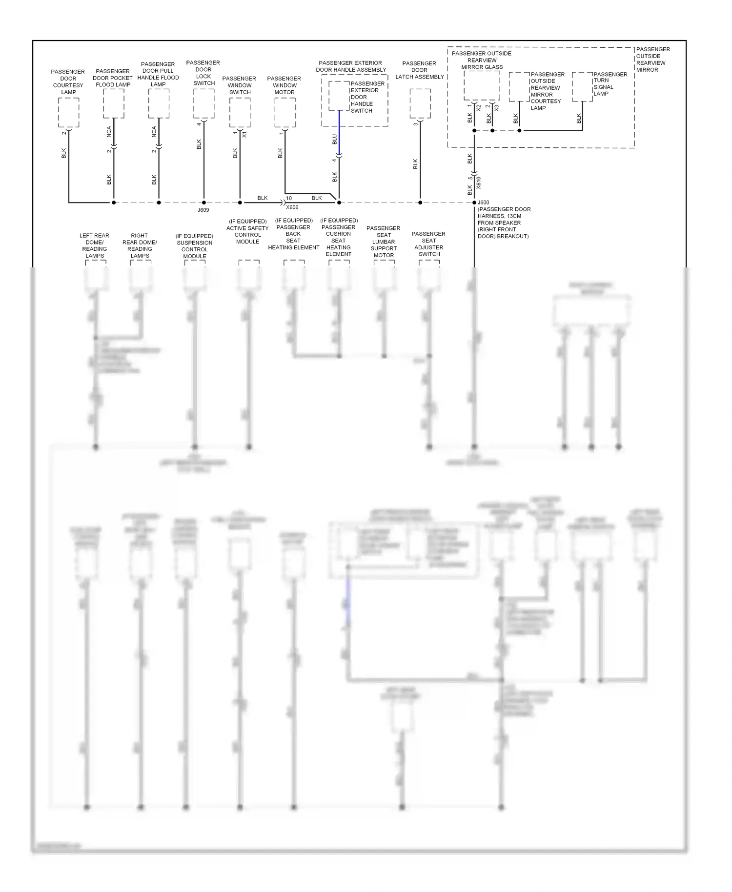 Cadillac ATS I (2012-2014) grommet) wiring diagram  (1 of 1)