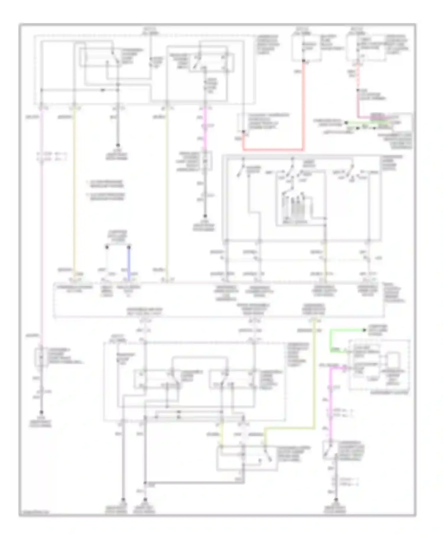Wiring diagram battery fuse block for Cadillac ATS I (2012-2014)