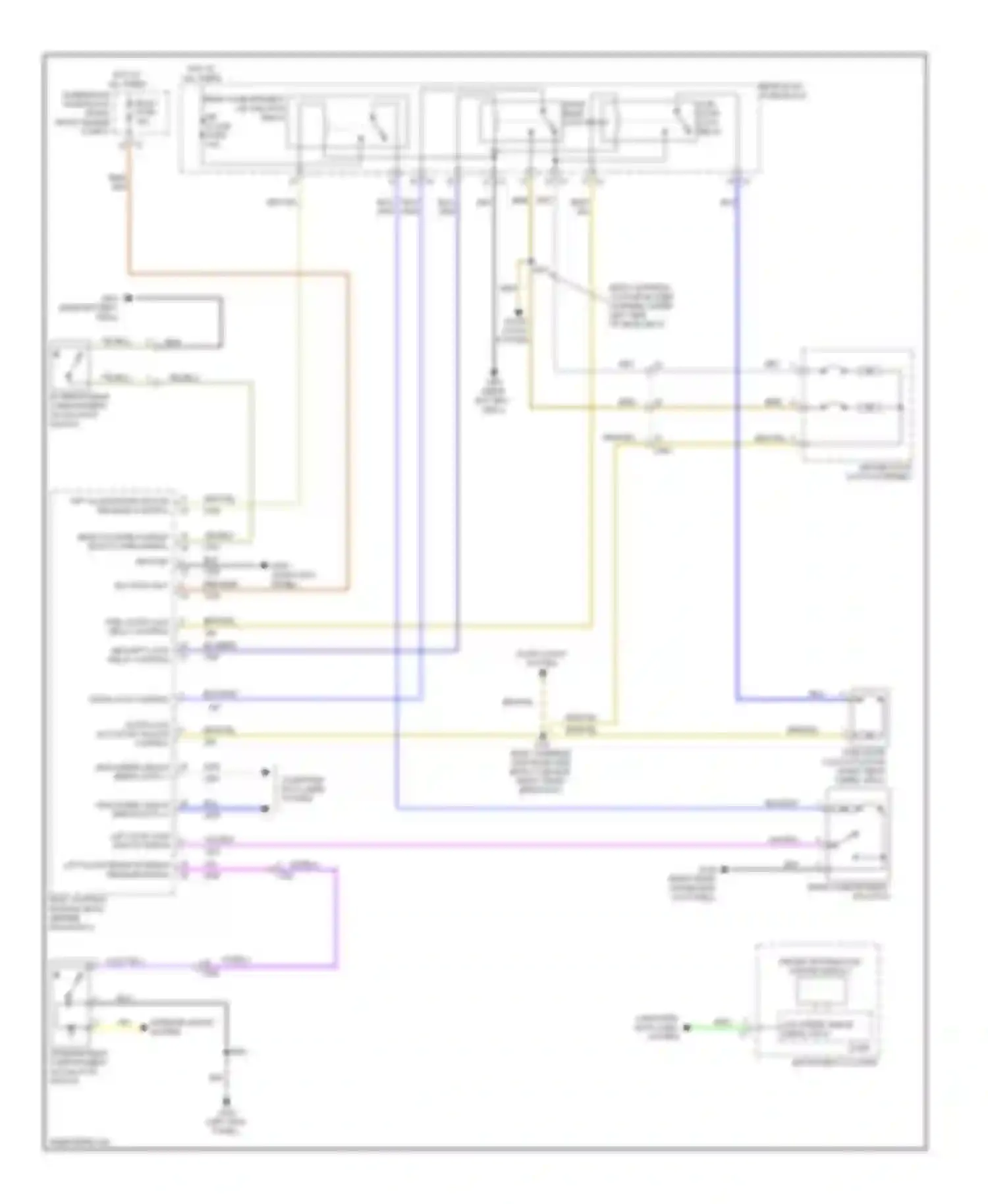 Wiring diagram rear closure handle switch open signal for Cadillac ATS I (2012-2014)